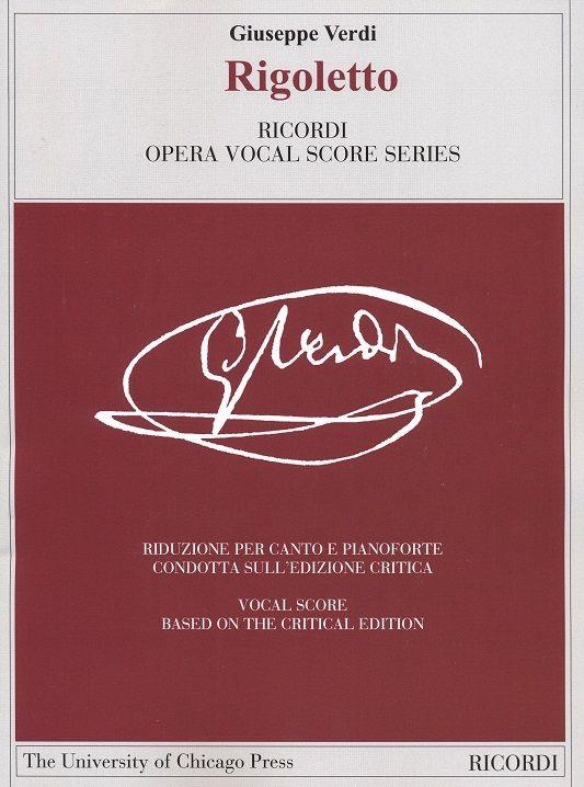 Rigoletto - vocal score, based on critical edition - árie pro zpěv a klavír